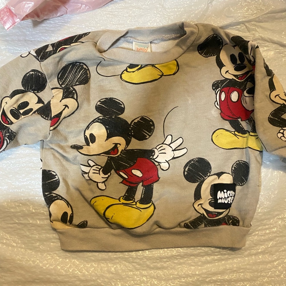 Disney Gray Mickey Mouse Sweatshirt